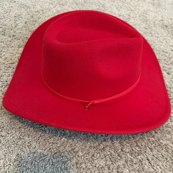 Classic Red Women's Cowboy Hat - Picture 5 of 5